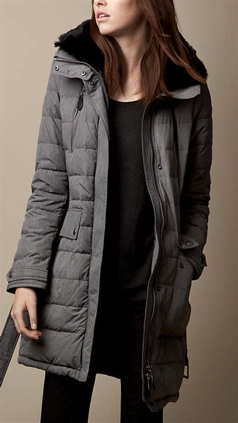 burberry puffer coat with fur trim|Burberry puffer coat flannels.